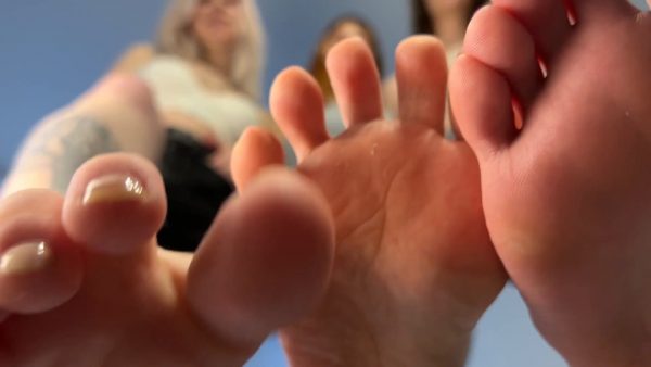 Petite Princess FemDom – POV Dirty Socks Bare Feet Face Busting with Cruel Mistresses
